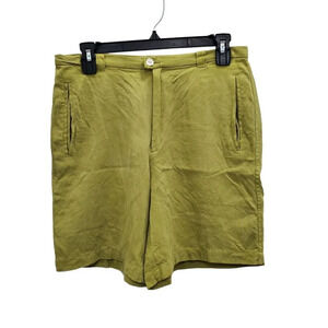 Tommy‎ Bahama Women's Vintage Avocado 100% Silk High Rise 7" Loose Fit Shorts 8